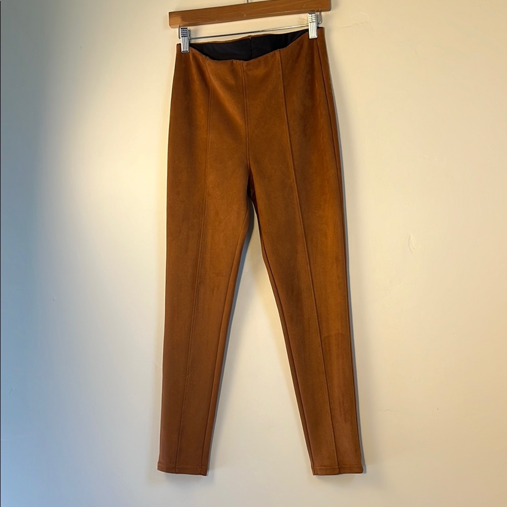 Brown High-Waisted Pants